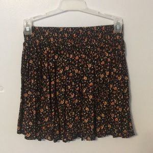 black with pattern skirt